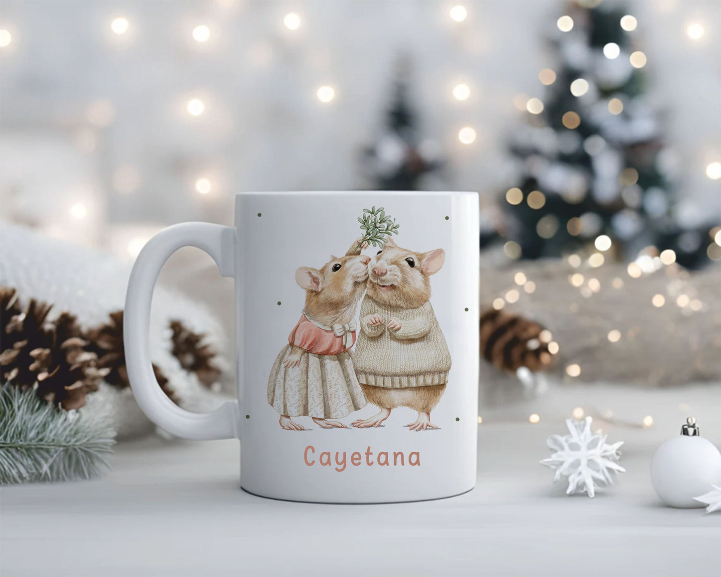Taza Navideña - MUÉRDAGO